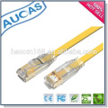 AUCAS mejor calidad de cable de red ethernet / systimax amplificador de pasar la solapa cable plano patch / cat5e utp rj45 de cobre varados